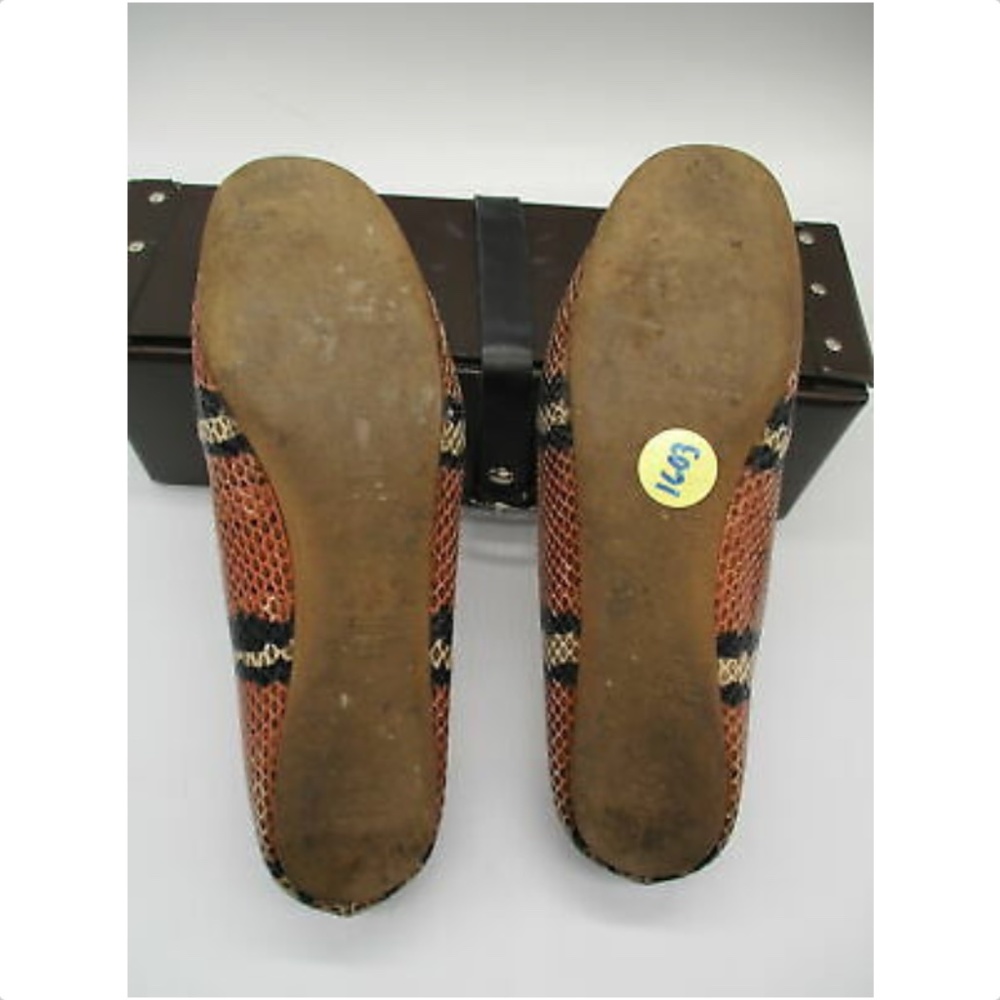 $945 Alaia Python Snakeskin Ballet Flats Sz 8 - image 6